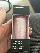 Starbucks Spring 2024 Mini Cold Cup Tumbler Keychain Pink Soft Touch New  picture