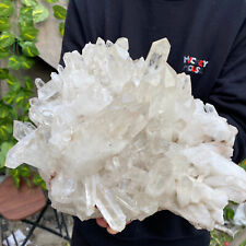 20.9lb Large Natural White Quartz Crystal Cluster Rough Specimen Healing Stone picture