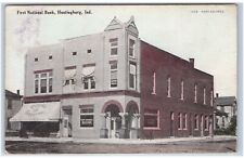 1908 HUNTINGBURG, IN Postcard-  FIRST NATIONAL BANK IND picture
