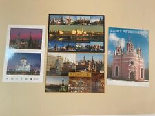 Lot Of 4 Moscow & Saint Petersburg Russian Unused Postcards picture