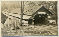 Te Older Covered Bridge. Fairlee VT Real Photo Postcard. RPPC. H.W. Richardson picture