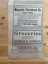 early 1900s Italy Texas Magazine clipping cutout magnolia petroleum picture