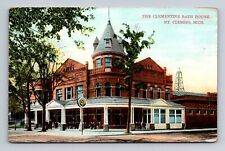 Mt Clemens MI-Michigan, The Clementine Bath House, Vintage c1910 Postcard picture
