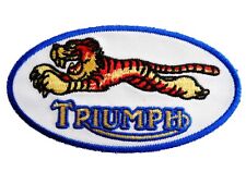Triumph Motorcycles Tiger Racing Embroidered Iron On 4 Inch Biker MC Patch picture