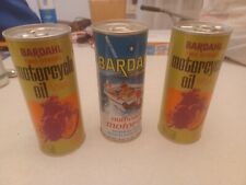 Rare Vintage 3 Bardahl Boat&Motorcycle Oil Tin Cans NOS 16oz RARE picture