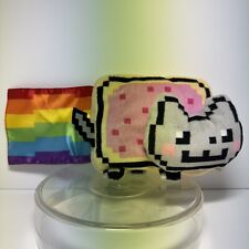 2012 Jakks Pacific Nyan Cat Plush Flying Pop Tart 8 Bit Gay Pride Rainbow Flag  picture
