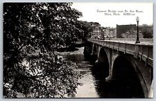 Niles Michigan~City Cement Bridge~Saint Joe River~CR Childs~1930s B&W Postcard picture