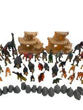 HUGE Collection Dinosaurs Lot Safari Toy Figures Figurines Bag 65 Piece Playset picture