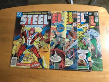 D.C. Comic Book Lot Steel The Indestructible 1977 First Appearance of Steel 1-5 picture