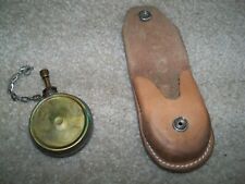 WW2 WWll Era Banjo Style Oiler Can w Leather Case picture