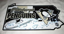 PITTSBURGH PENGUINS - PENNSYLVANIA STATE SHAPED SIGN #6 - NEW picture