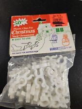  WIRE FRAME CLIPS YARD SCULPTURE WHITE 50 PIECES/CLIPS CHRISTMAS/HOLIDAY picture