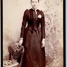 c1880s Elroy, PA Young Lady Cabinet Card Photo Metzger Post Office B15 picture