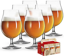 Beer Classics Tulip Beer Glasses Set of 6, Crystal Glasses, Belgian Style Beer G picture
