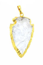 Clear Crystal Arrowhead Golden Electroplated Pendant picture