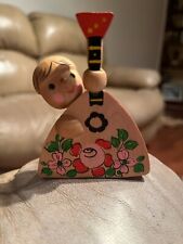 Vintage Soviet Wood Musician Boy with Balalaika Hand Painted picture