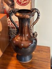 Vintage Large Beautiful Dragon Handle Glazed Vase picture