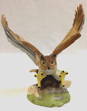 Royal Heritage Collection Owl Spreading Wings Porcelain Sculpture China 5