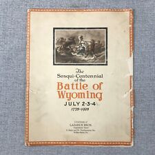 The Sesqui-Centennial Guide of the Battle of Wyoming 1778-1928 Wilkes Barre PA picture