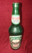 Heineken Large Plastic Display Beer Bottle Vintage Advertising 24x7 inch Read picture
