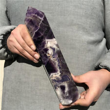 1940g Natural Dreamy Amethyst Obelisk Quartz Crystal Point wand Healing picture
