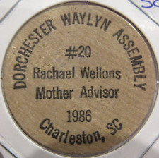 1986 Dorchester Waylyn Assembly Charleston, SC Wooden Nickel - South Carolina picture