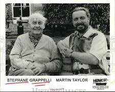 Press Photo Violinist Stephane Grappelli and guitarist Martin Taylor. picture