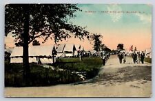 Postcard NY City Island Bronx New York Midway at Tent City c1910s AN21 picture
