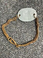 R.H. MERCER 314th Infantry Co. K 79th Division ID bracelet WWI made in France picture