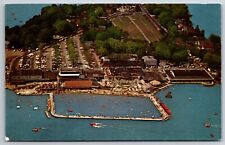 Monticello Indiana~Shafer Lake Aerial~Beach House Hotel~Carousel~Mini Golf~1961 picture