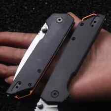 Folding Knife Two-Tone Spear Point Blade Gray Aluminum Handles Reversible Clip picture