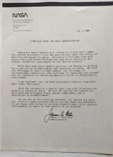 NASA Administrator James C. Fletcher Signed Letter  