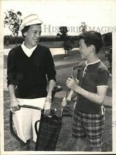 1965 Press Photo Mrs. Charles T. Houghtaling, Jr. and Kevin Broderick play golf picture