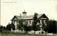 1908. HIGH SCHOOL. OAFIELD, WI POSTCARD. RC14 picture