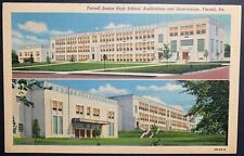 Linen Postcard Farrell PA - Senior High School picture