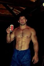 Shirtless Male Muscular Beefcake Huge Hunk Hairy Beefy Dude PHOTO 4X6 C1965 picture