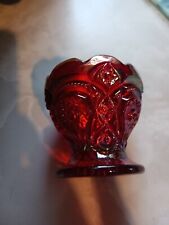 Vintage Imperial Egg Carnival Glass Sunset Ruby Toothpick Holder picture