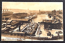 1900's Liverpool England Princes Dock Waterfront Aerial View Photo Postcard picture