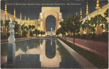 1939 San Francisco Worlds Fair Court Reflections Night View Postcard picture
