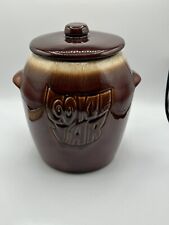 Vintage 60's/70's McCoy 7024 USA Cookie Jar,Brown Drip Glaze. Mint Condition picture