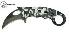 Karambit Spring Assist Open Pocket Knife Tactical Folding Claw Knife Snow Camo picture
