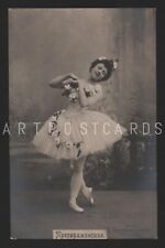 1900 Olga Preobrajenska Russian Ballet Dancer vintage real photo postcard picture