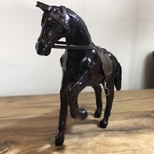 Vintage Wrapped Leather Horse Statue 13