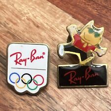 Lot Of 2 Ray Ban Sponsor Olympic Pins Mascot Too picture