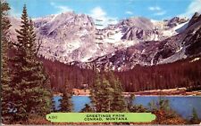 Scenic Mountain View, Greetings from Conrad MT c1953 Vintage Postcard J70 picture
