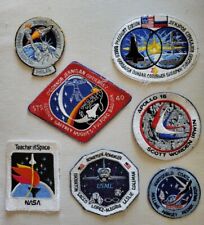 7 NASA Space Patches LOT Teacher in Space, Apollo 15, STS-40, 41D, 51J, 71 & 80 picture