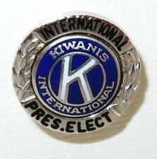Kiwanis International President Elect 14K White Gold Lapel Screw Back Pin picture