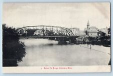 Crookston Minnesota MN Postcard Robert St Bridge Aerial View Houses 1909 Vintage picture