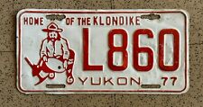 1977 YUKON TERRITORY license plate – ORIGINAL TERRIFIC antique vintage auto tag picture