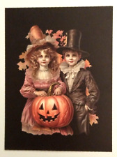 *Halloween* Postcard: Creepy Victorian Kids Vintage Style Image~Reproduction picture